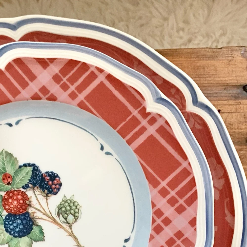 Villeroy & Boch Cottage (1) Red Dinner Plate Country Collection ONE 10.5” Plate